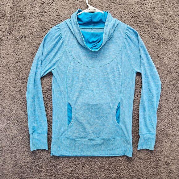 prAna Tops - Prana Ember Top Women Size Medium Blue Cowl Neck Sweatshirt